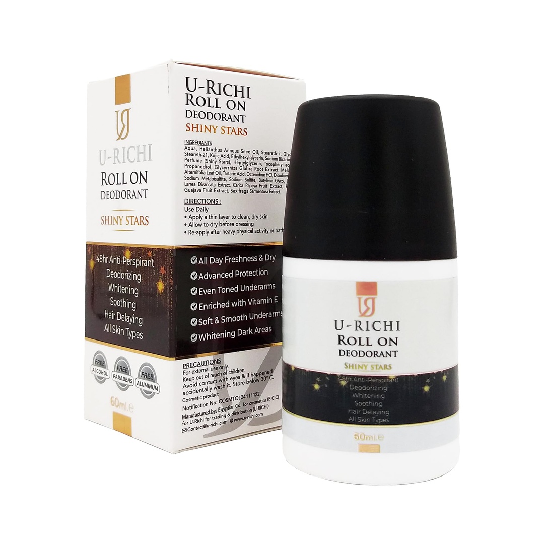 مزيل عرق رول أون شايني ستارز من يو ريتشي - 60 مل