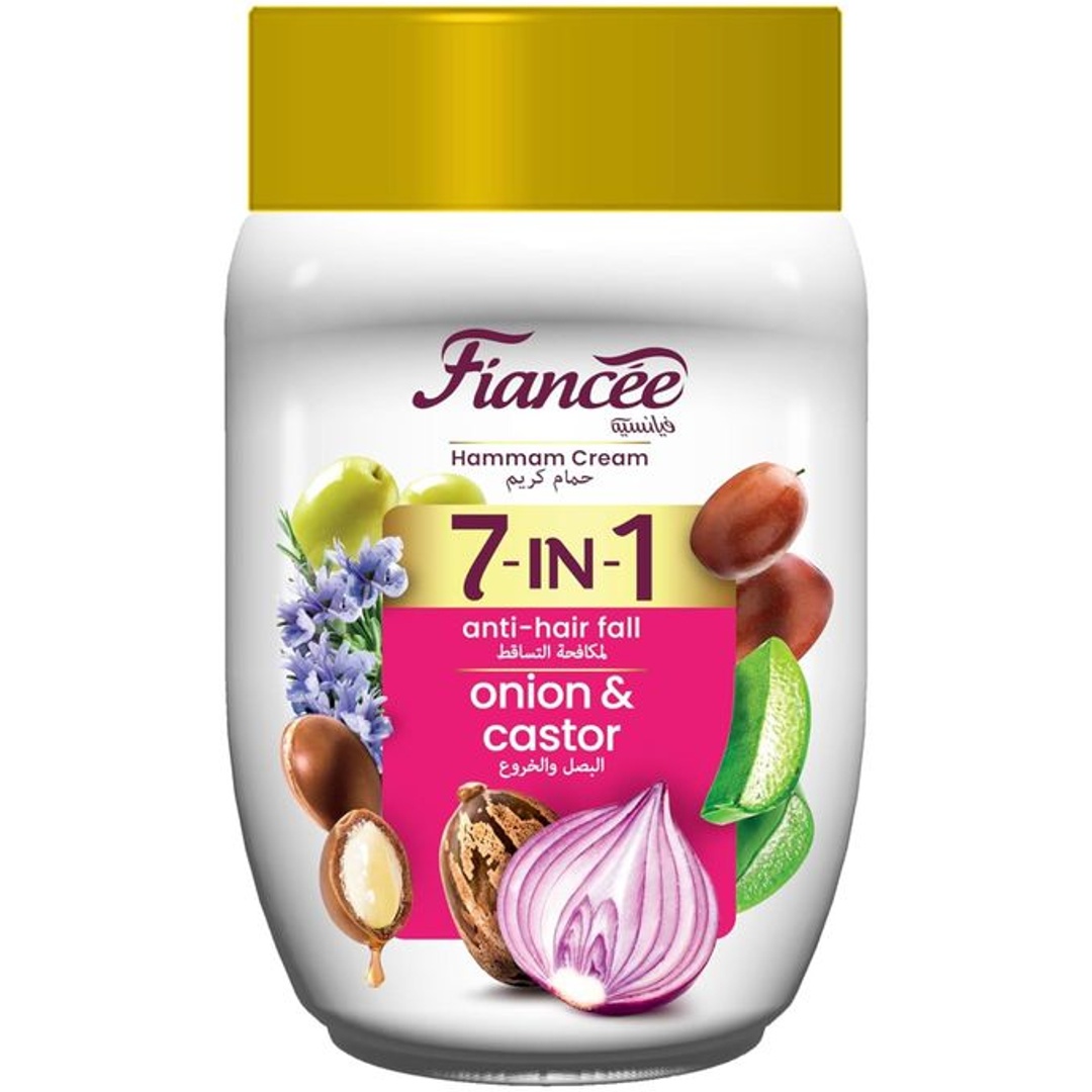 حمام كريم مغربي 7 في 1 بالبصل والخروع ضد تساقط الشعر من فيانسيه - 950 مل