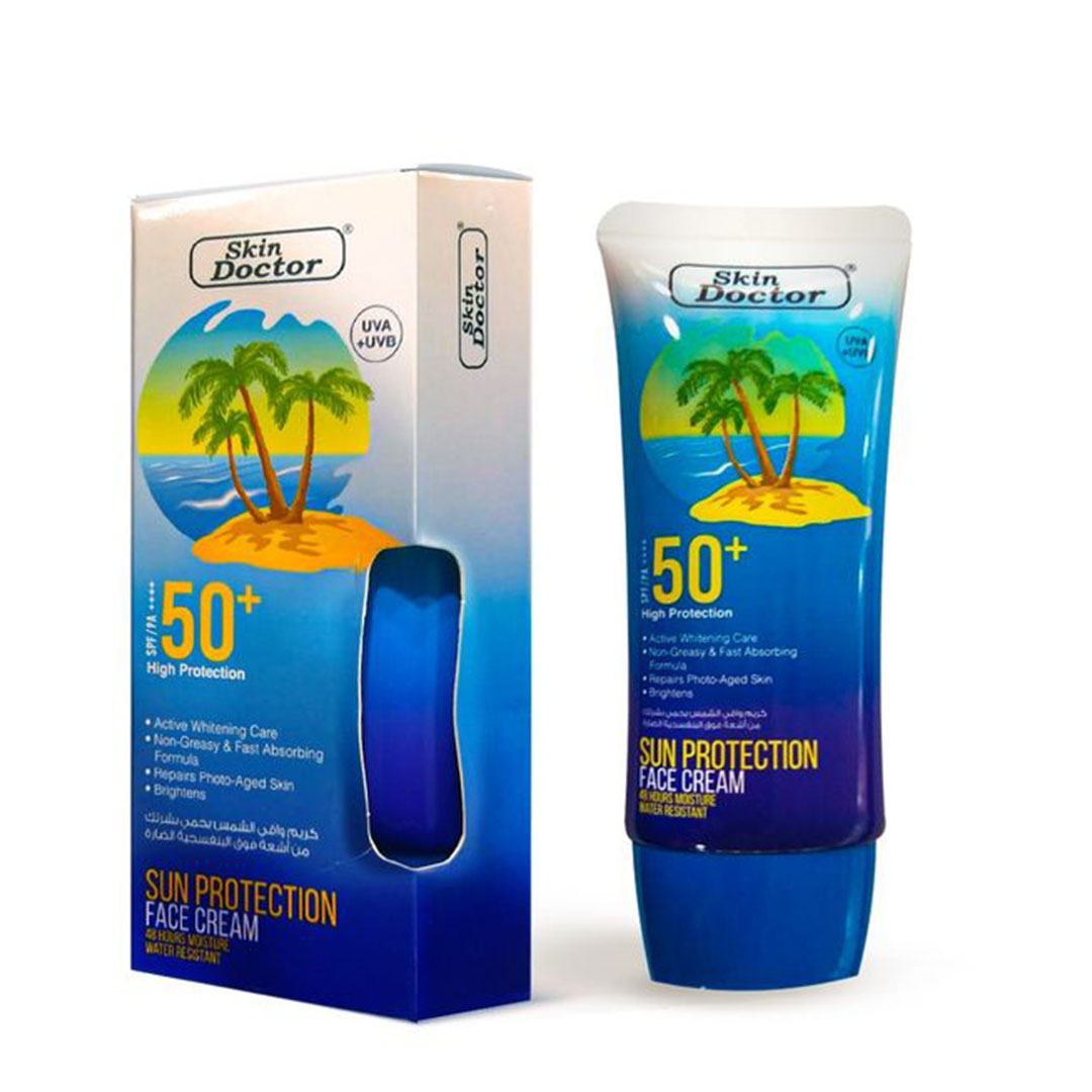 كريم الوجه للحماية من الشمس Spf/Pa 50+ من سكين دكتور - 50 جرام