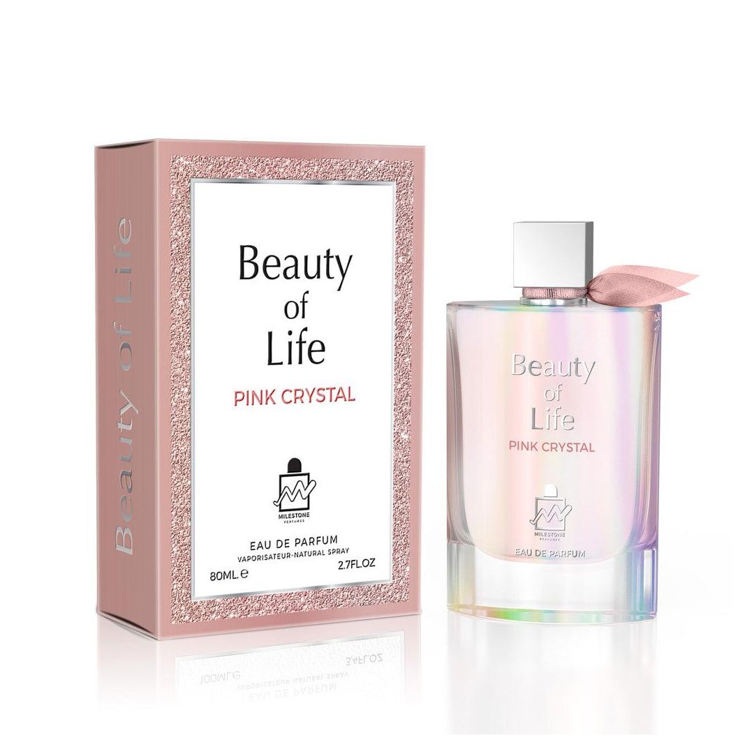 عطر ميلستون بيوتي أوف لايف كريستال الوردي - 80 مل