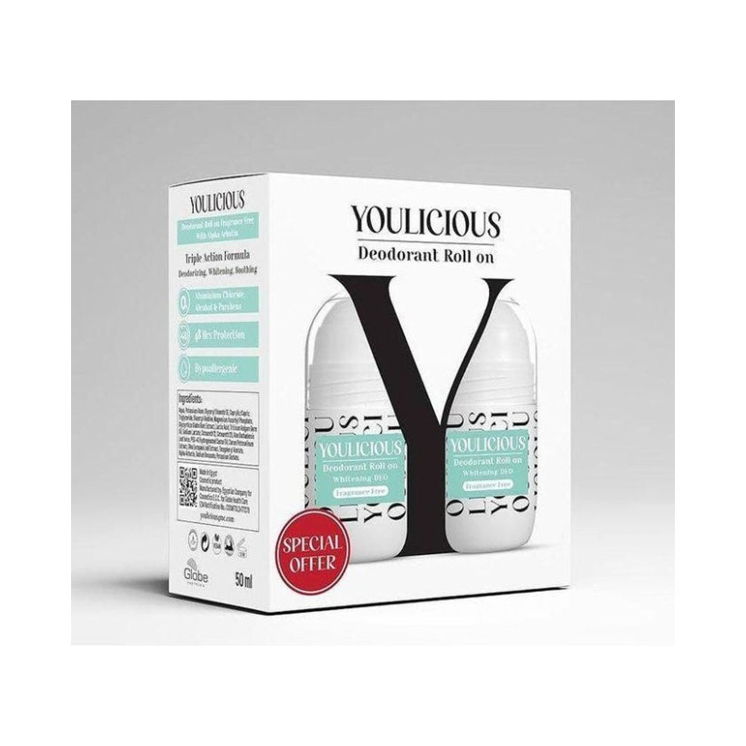 مزيل عرق يوليشس رول أون 50 مل - قطعتين - خالي من العطور