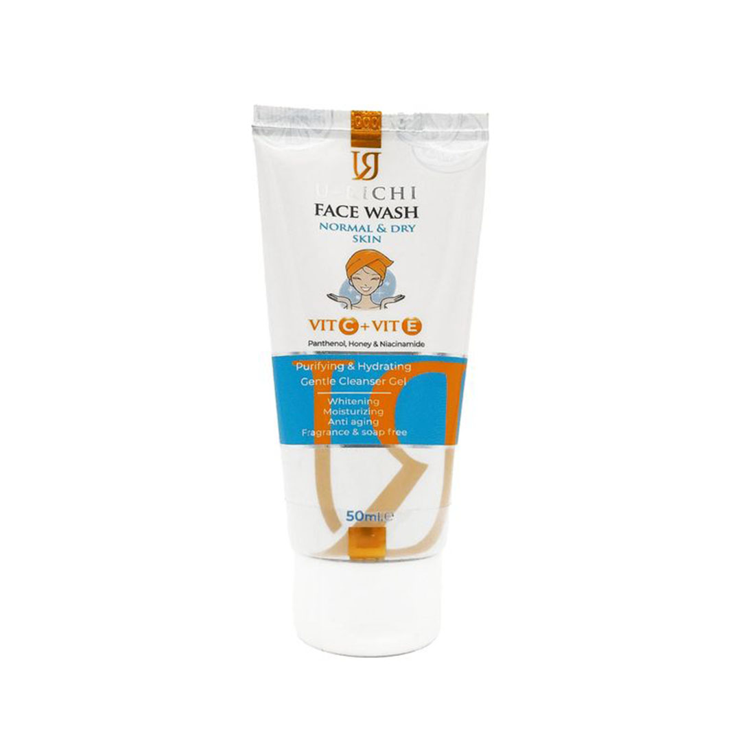 جل غسول وجه للبشرة العادية والجافة من يورينشي - 50 مل