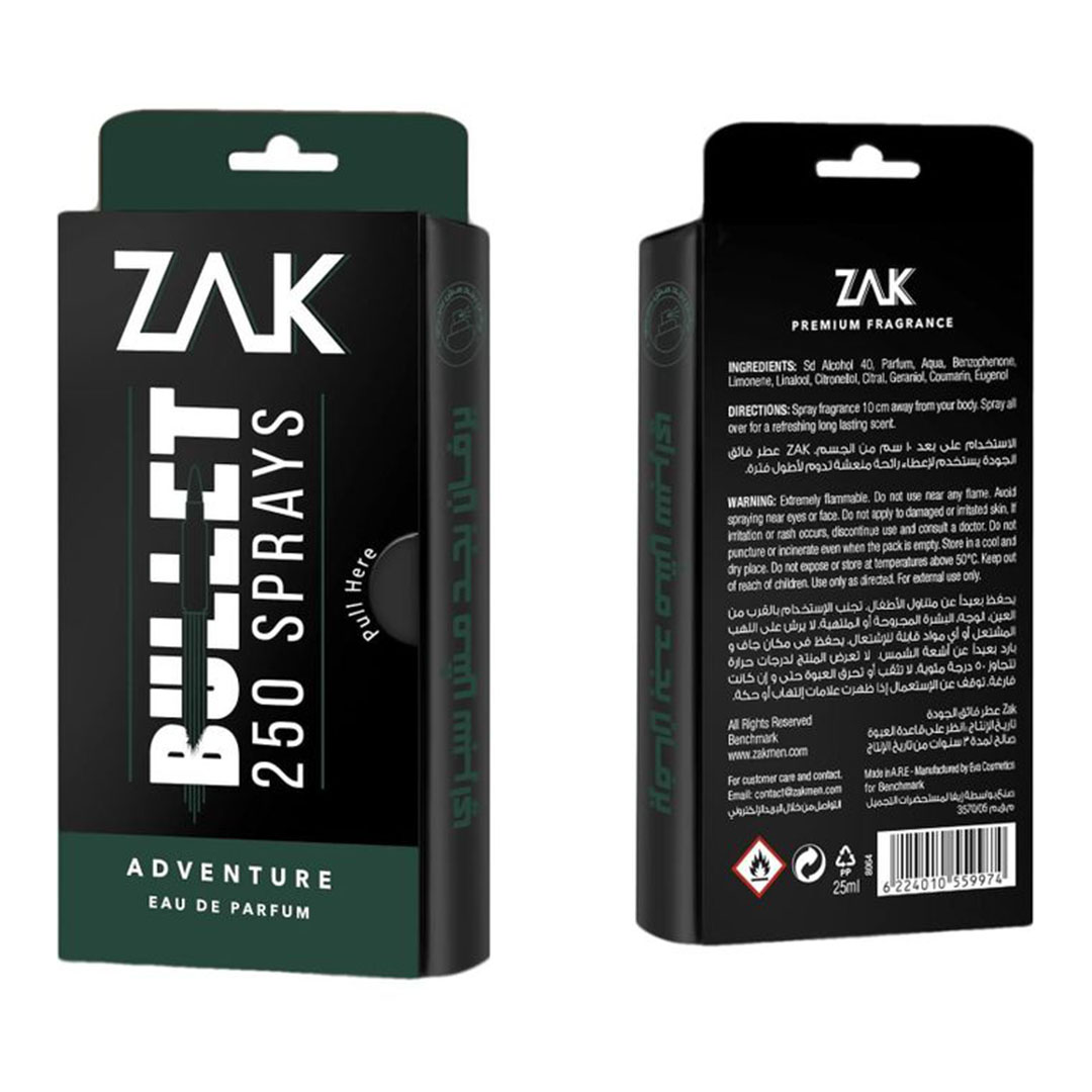 عطر زاك بوليت ٢٥٠ سبراي أو دو برفيوم أدفنتش - 25 مل