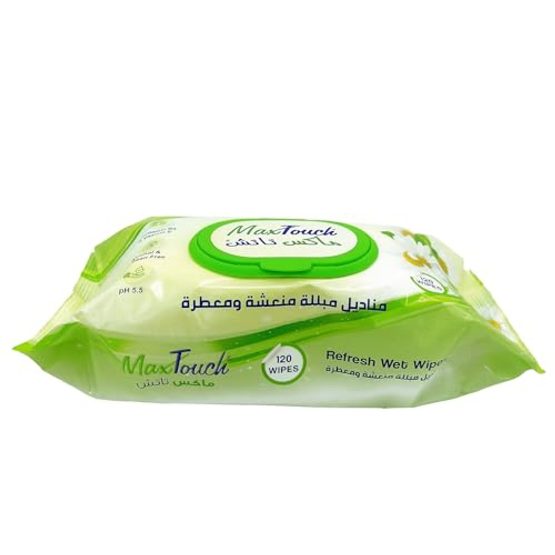 مناديل مبللة منعشة ماكس تاتش - 120 منديل