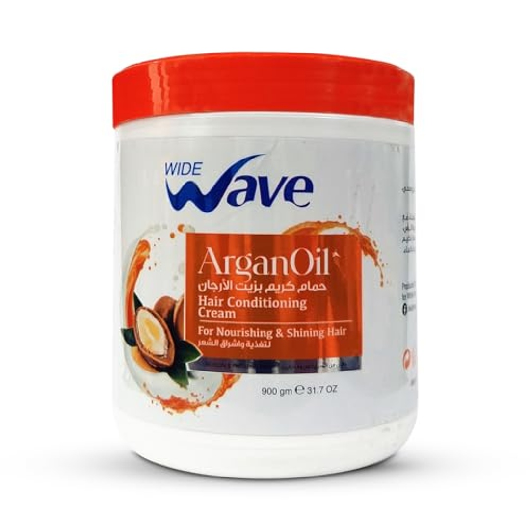 كريم ترطيب الشعر بزيت الأرغان من وايد ويف - 900 جم