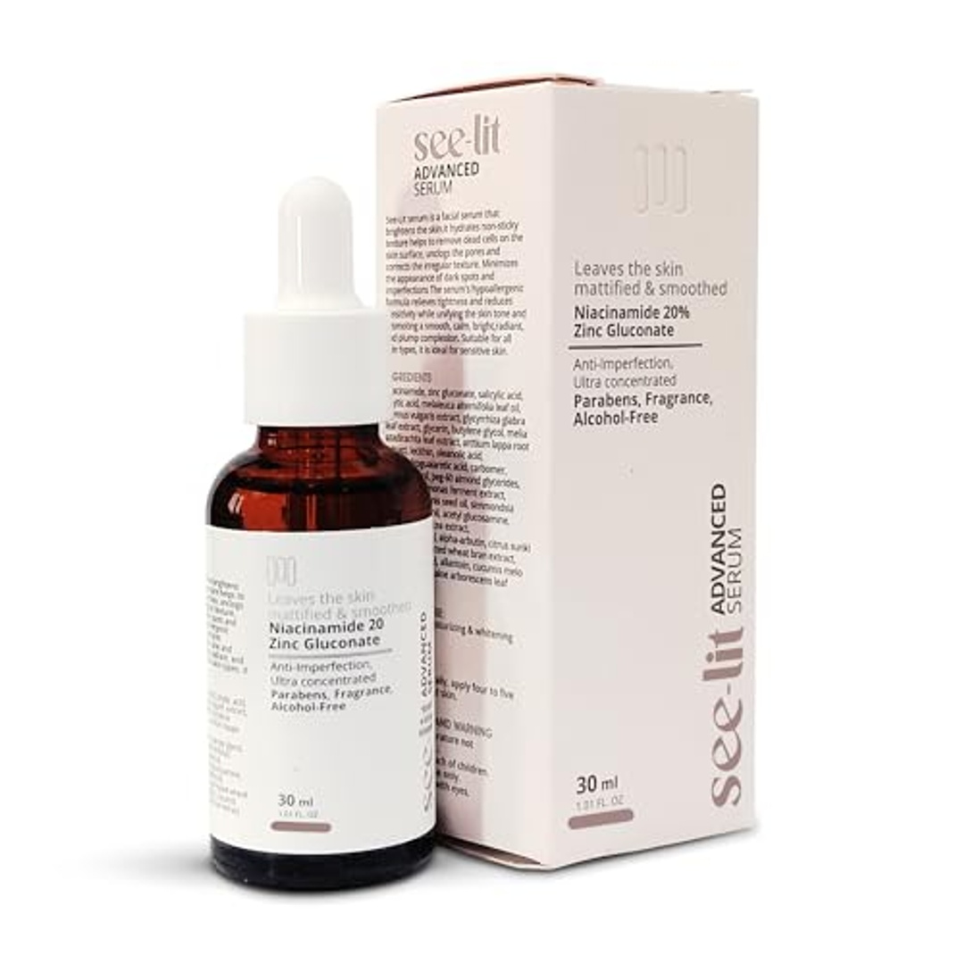 سيروم ميدينزا سي ليت المتطور مع النياسيناميد 20% والزنك والجلوكونات - 30 مل