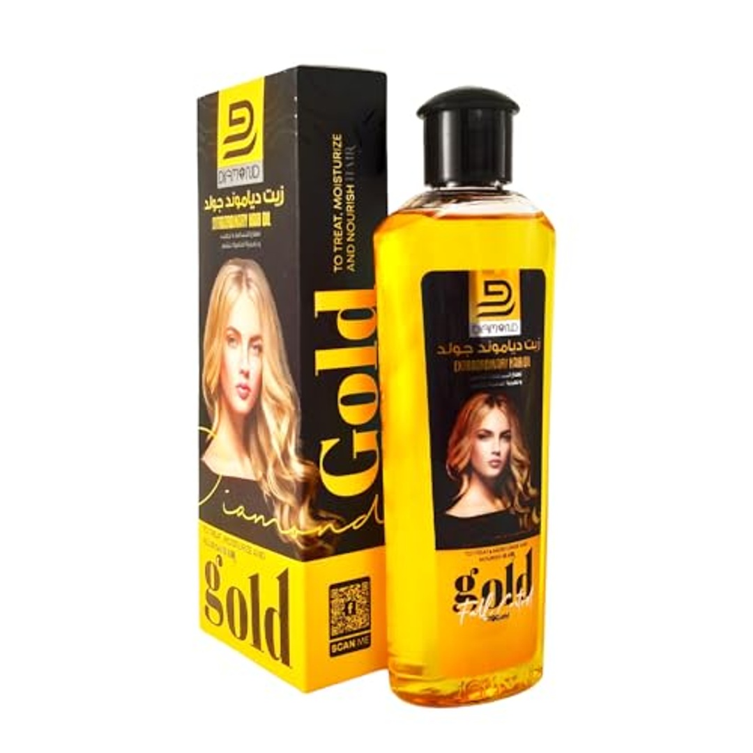 زيت الشعر دايموند جولد لعلاج وترطيب وتغذية الشعر - 200 مل