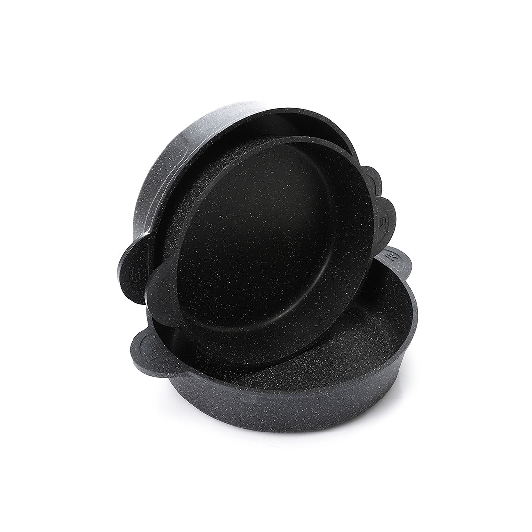 طقم صواني من إيزي كوك - 3 قطع - أسود