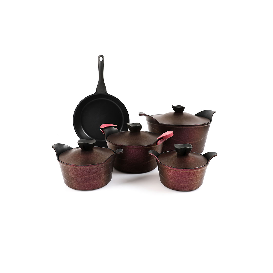 طقم أواني طهي من إيزي كوك -11 قطع - السافلون القلاب