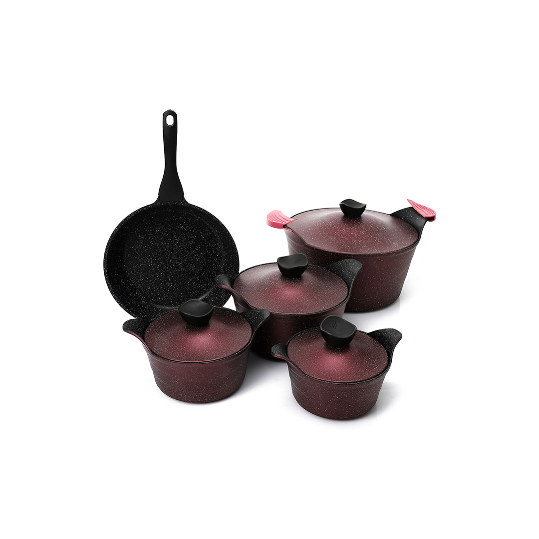 طقم أواني طهي من إيزي كوك - 5 قطع - السافلون