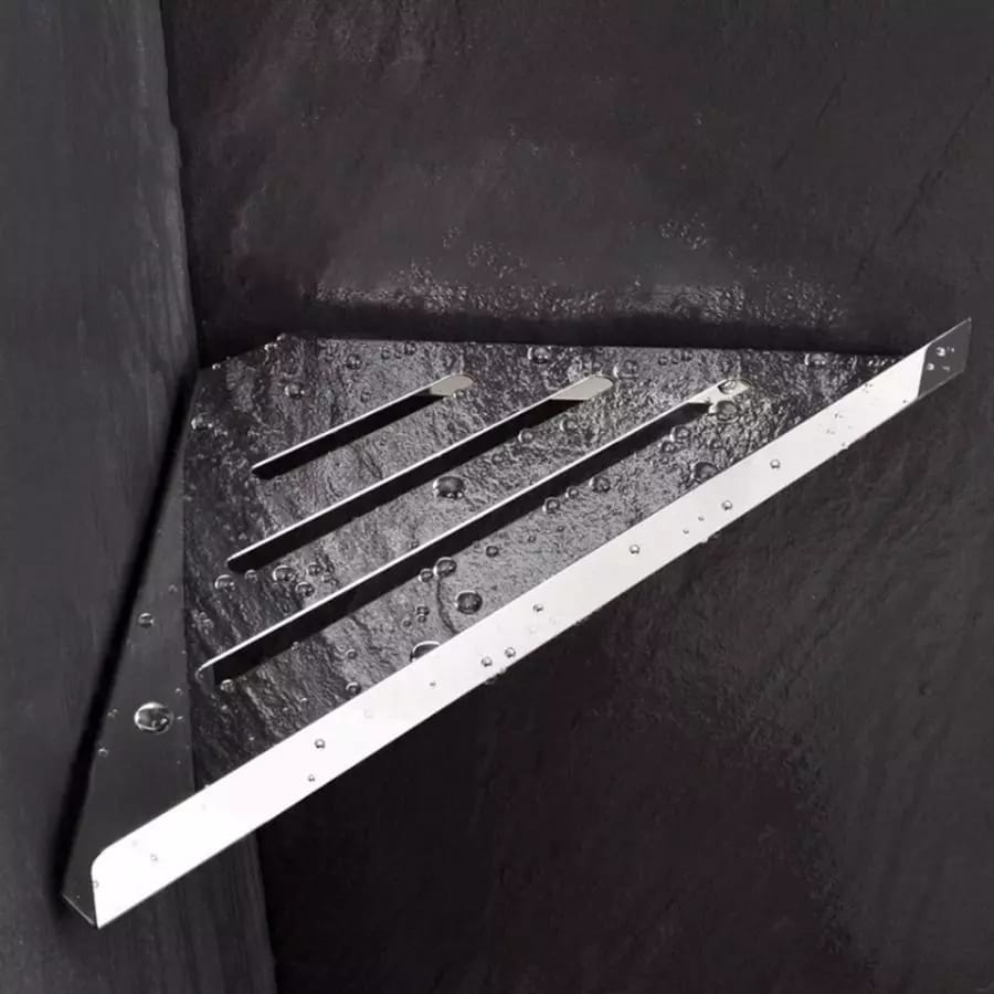 ركن ستانلس ستيل لإكسسوارات الحمام - فضي