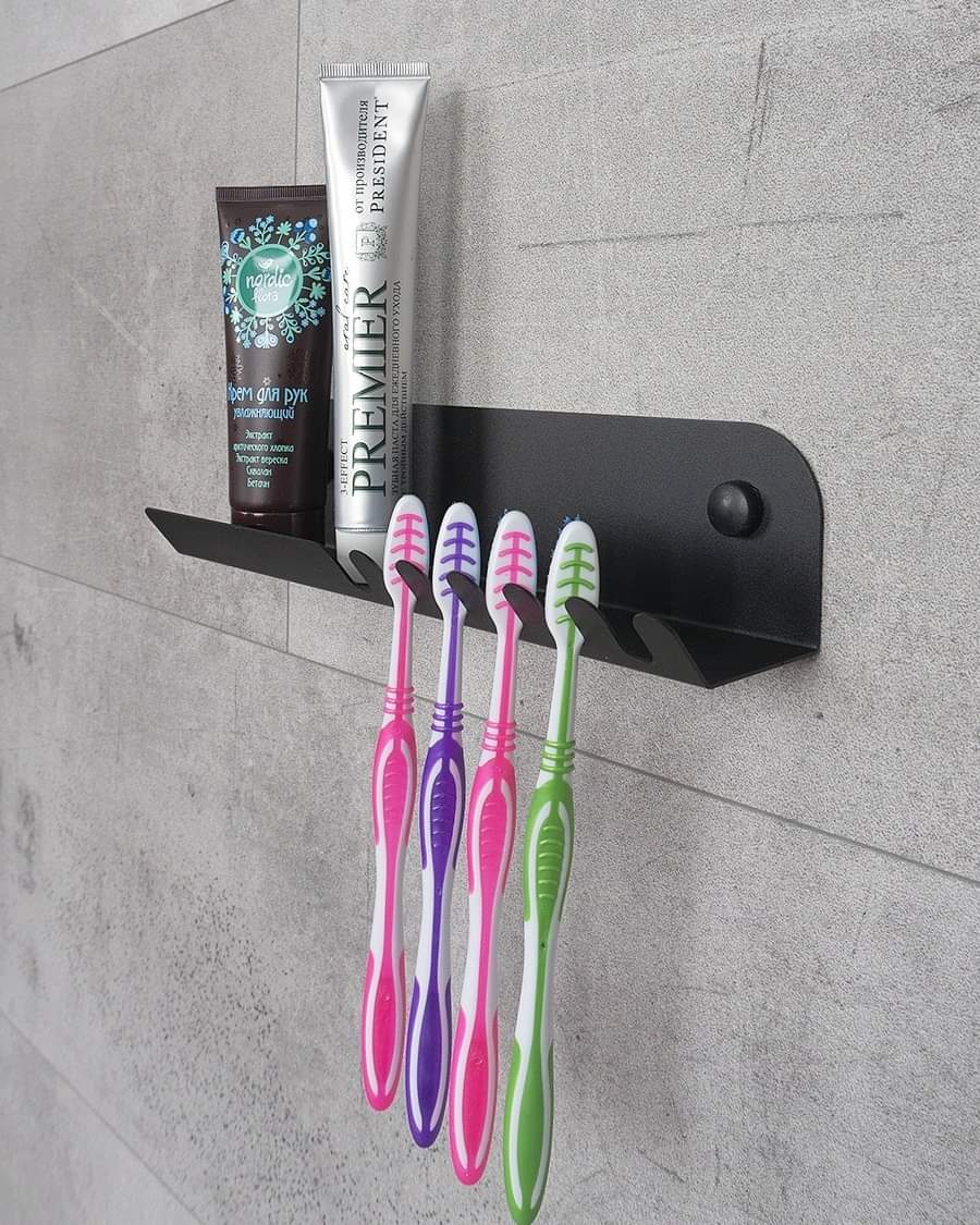 رف منظم متعدد الاستخدام للحمام - اسود