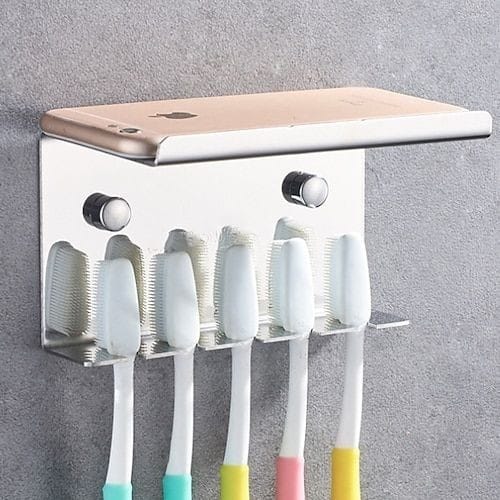 منظم فرش بالرف ستانلس ستيل - 16 سم - فضي