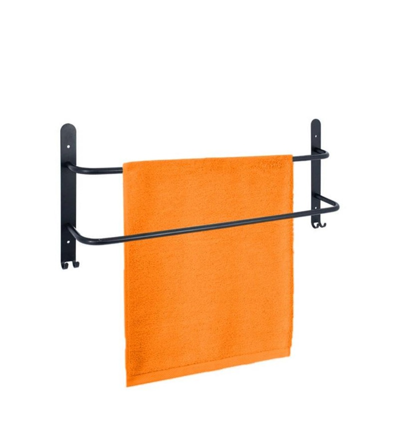 فواطة 2 حامل بهوك ستانلس ستيل - اسود