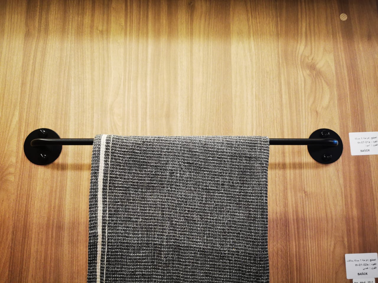 فواطة 1 حامل بقواعد دائرية ستانلس ستيل - اسود