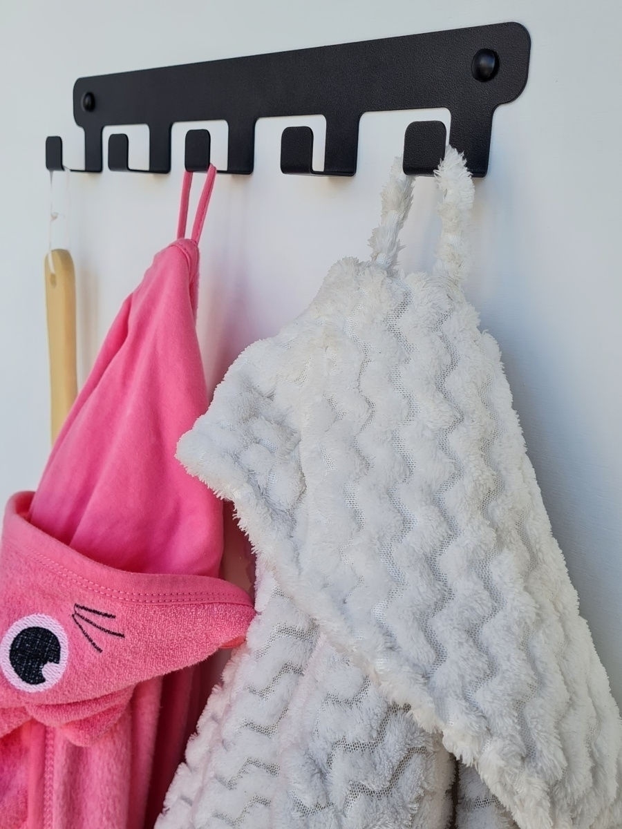 شماعة 5 علاقة ستانلس ستيل - أسود