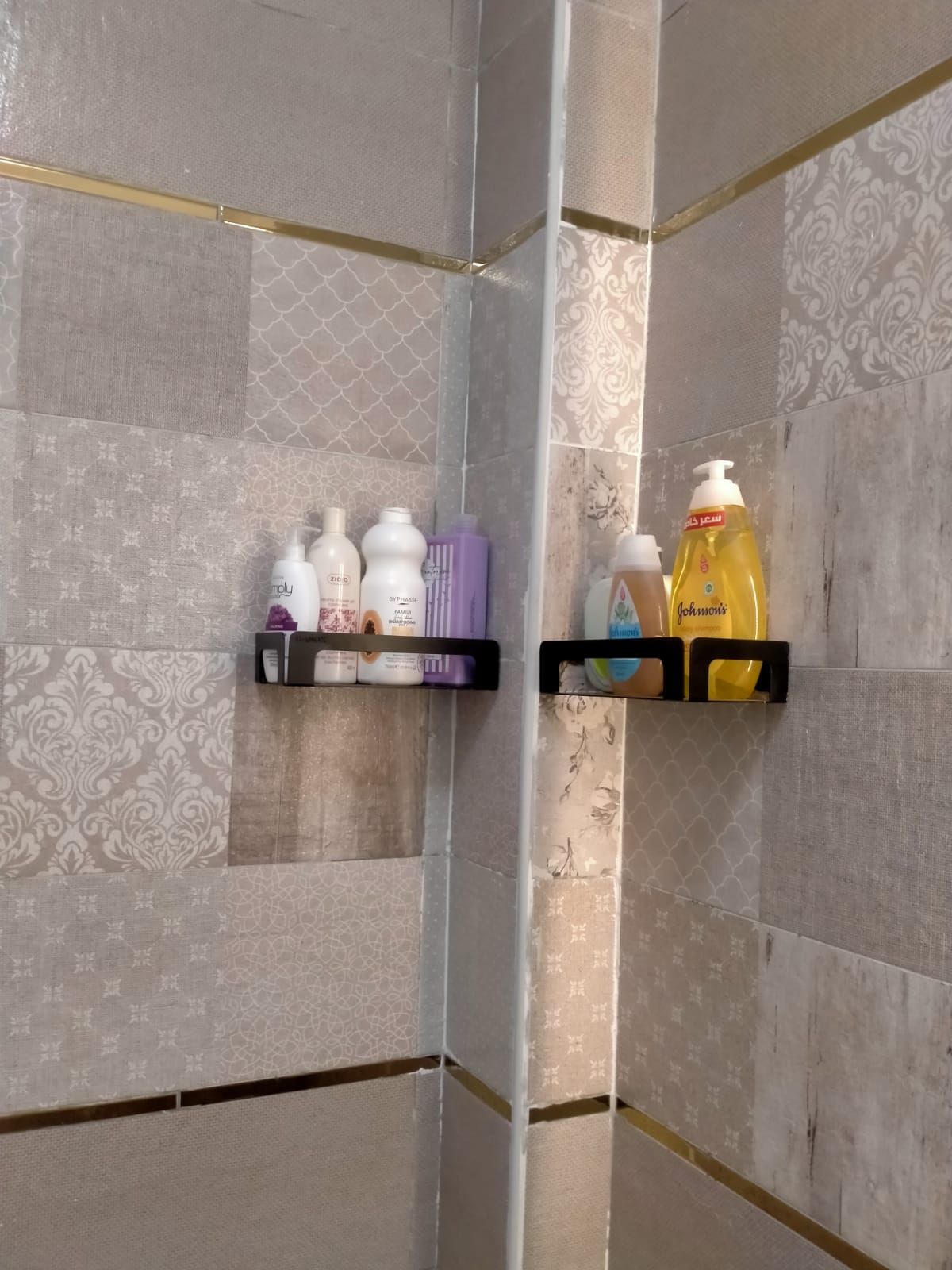 منظم شاور 2 قطعة ستانلس ستيل - اسود