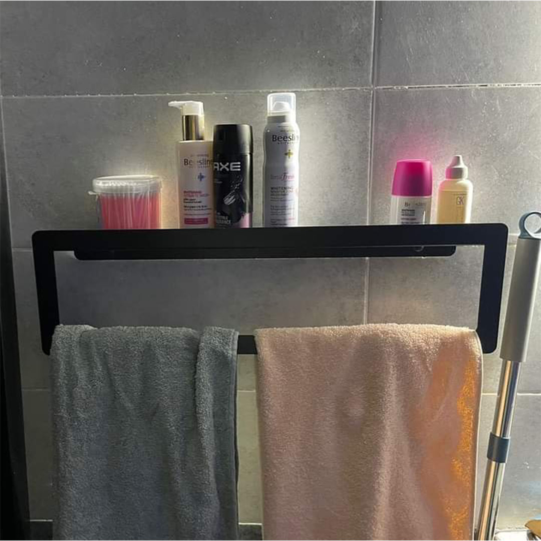 فواطة ستانلس ستيل برف مزود بمانع انزلاق - اسود