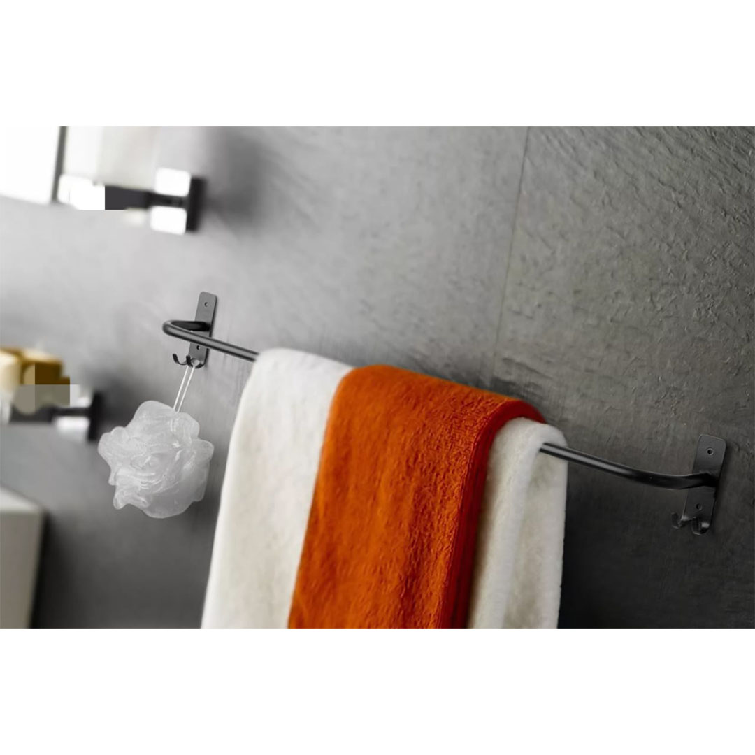 فواطة 1 حامل بهوك ستانلس ستيل - اسود