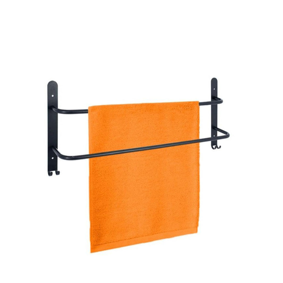 فواطة 2 حامل بهوك ستانلس ستيل - اسود