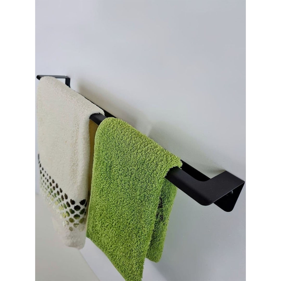 فواطة 1 حامل مسطرة ستانلس ستيل - اسود