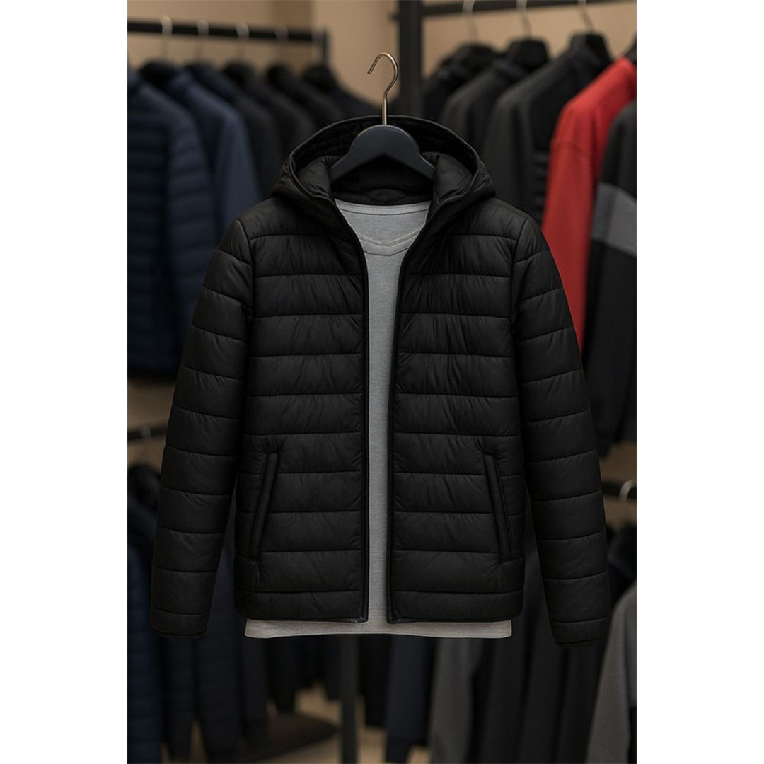 جاكيت بامب رجالي - أسود