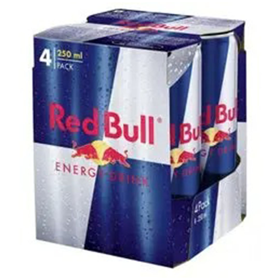 ريد بول مشروب طاقة - 250 مل - 4 قطع