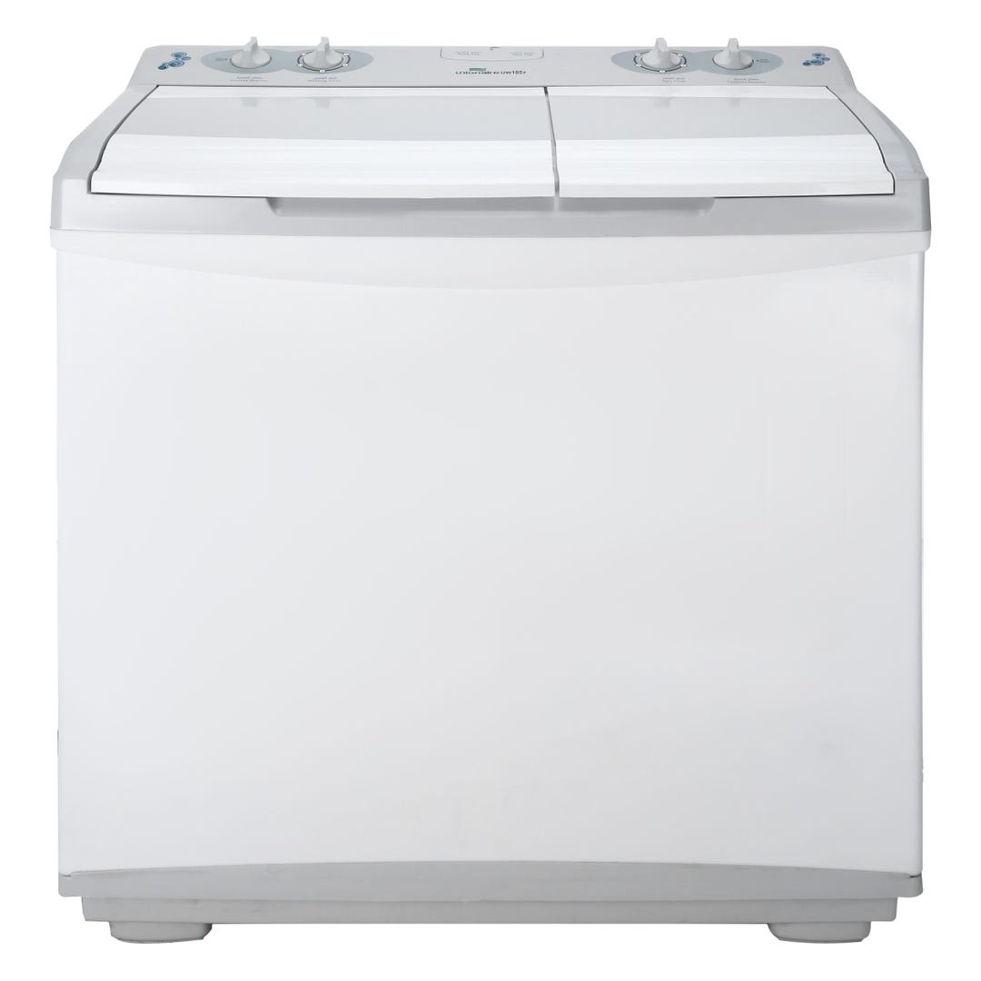 غسالة يونيون إير نصف أوتوماتيكية - 10 كجم - أبيض رمادي - UW105T-P