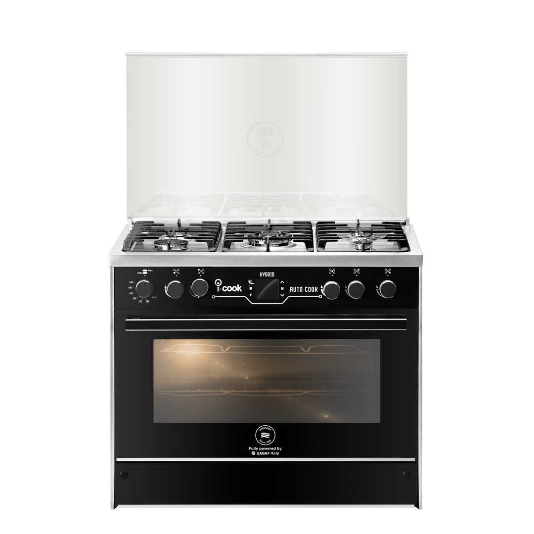 بوتجاز غاز اي كوك اوتو كوك هايبرد من يونيون اير - 5 شعلة - ستانلس ستيل - C69SSGC511ICPSFIS1CH2WAL