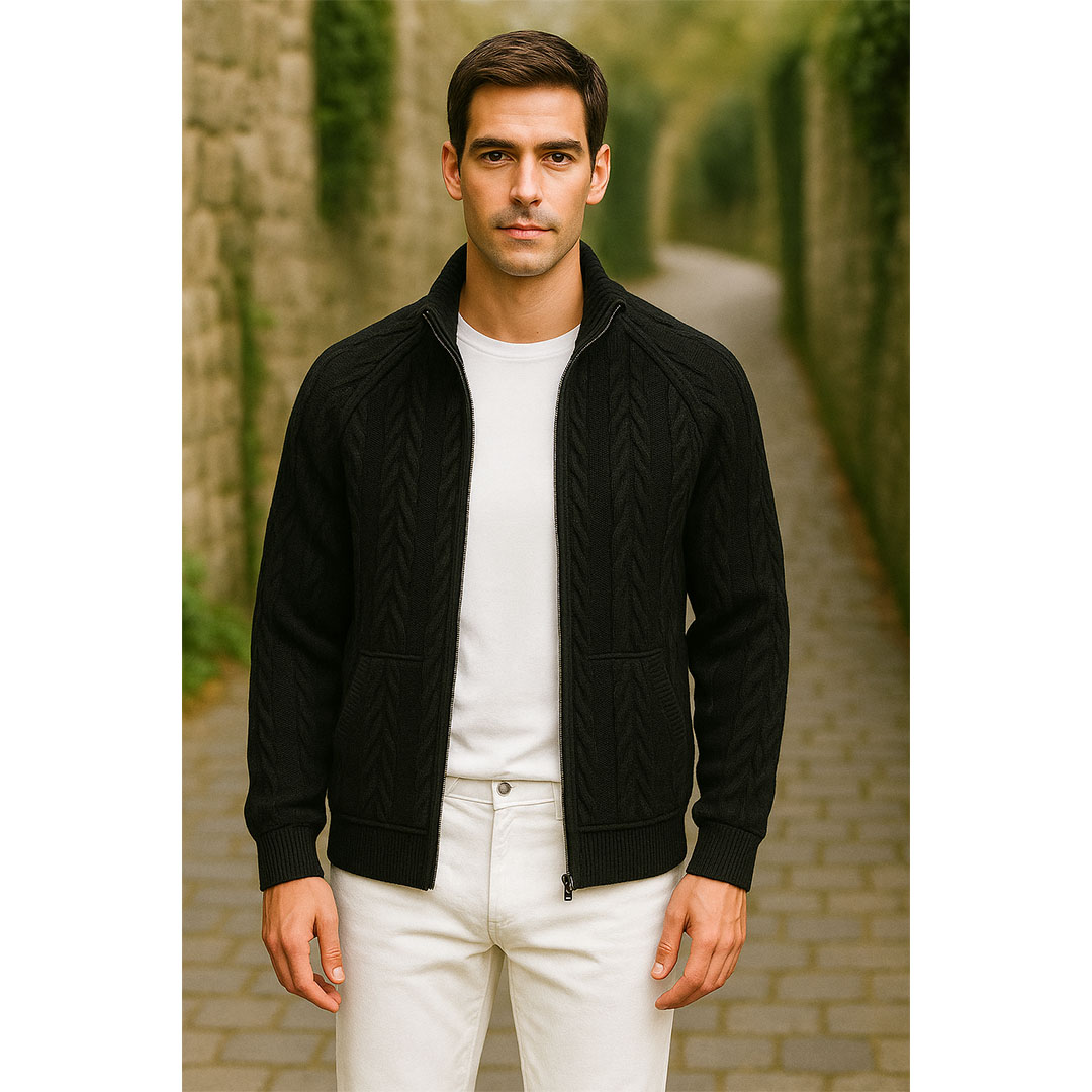 جاكيت رجالي بسوستة قطن ميلتون