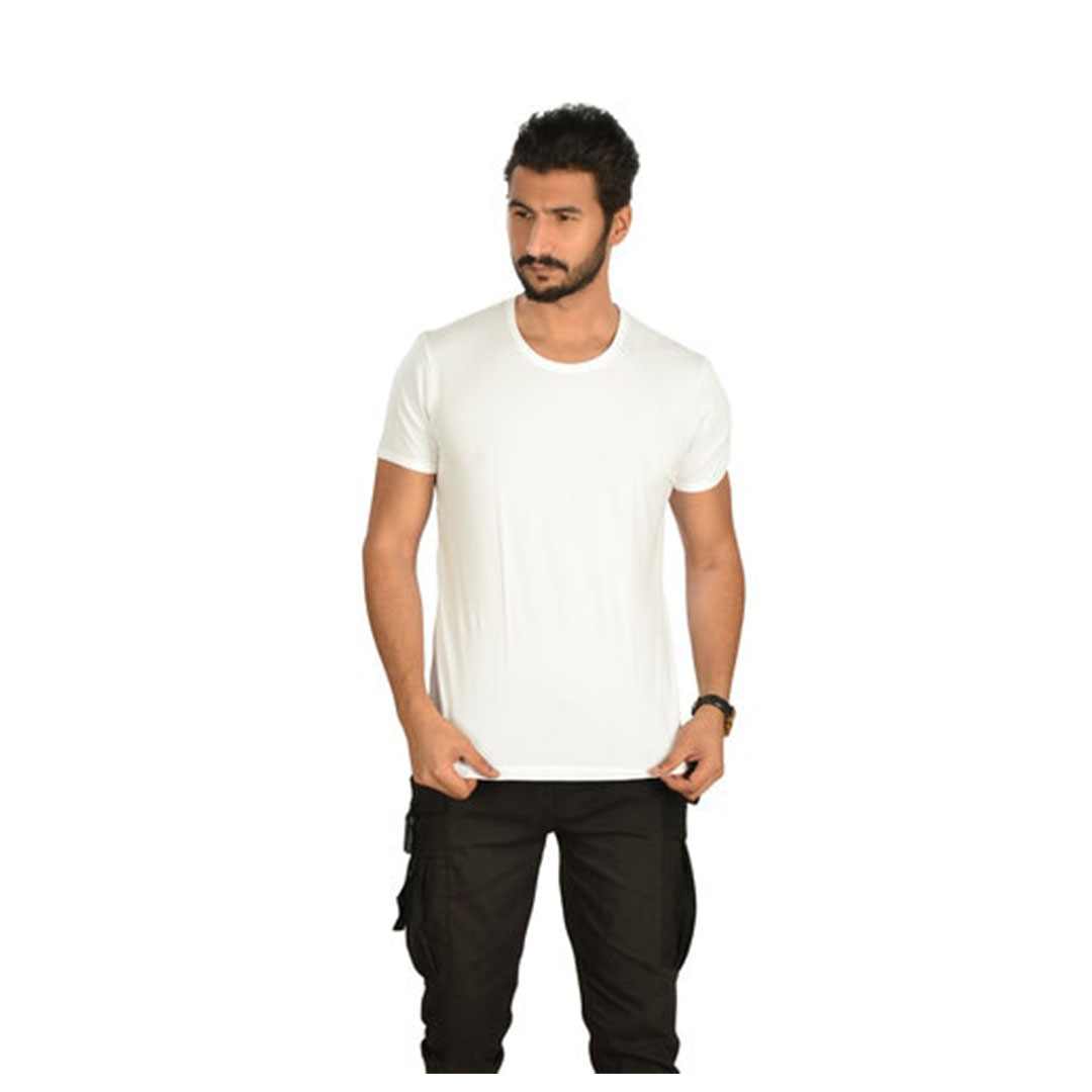 تي شيرت هيرو بيسيك بأكمام قصيرة ورقبة دائرية للرجال ليكرا