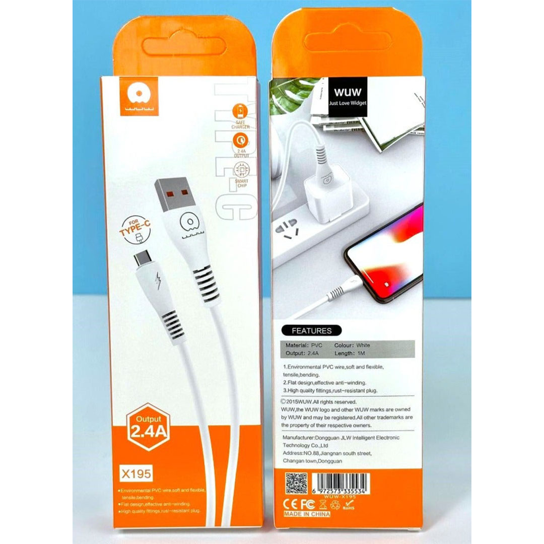 بريميوم كابل Type-C بطول 1 متر A إلى USB-C - أبيض