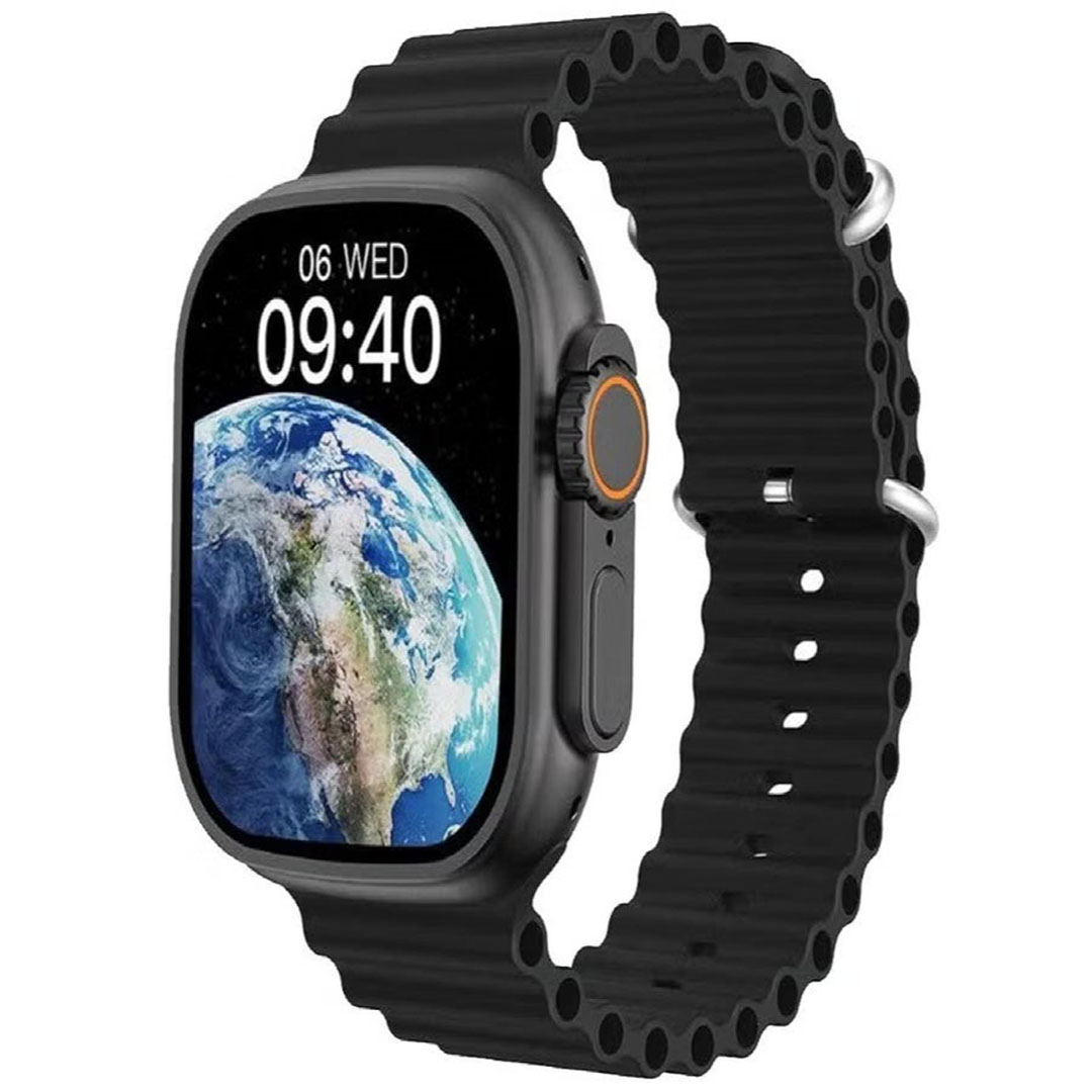 ألفا أوميغا ساعة T2000 ULTRA 2 ذكية بشاشة 2.08 بوصة - أسود