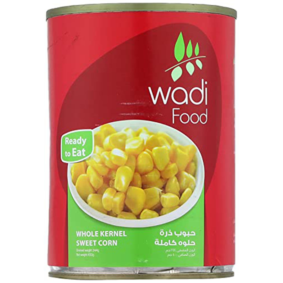 ذرة حلوة كاملة الحبة من وادي فوود - 400 جرام