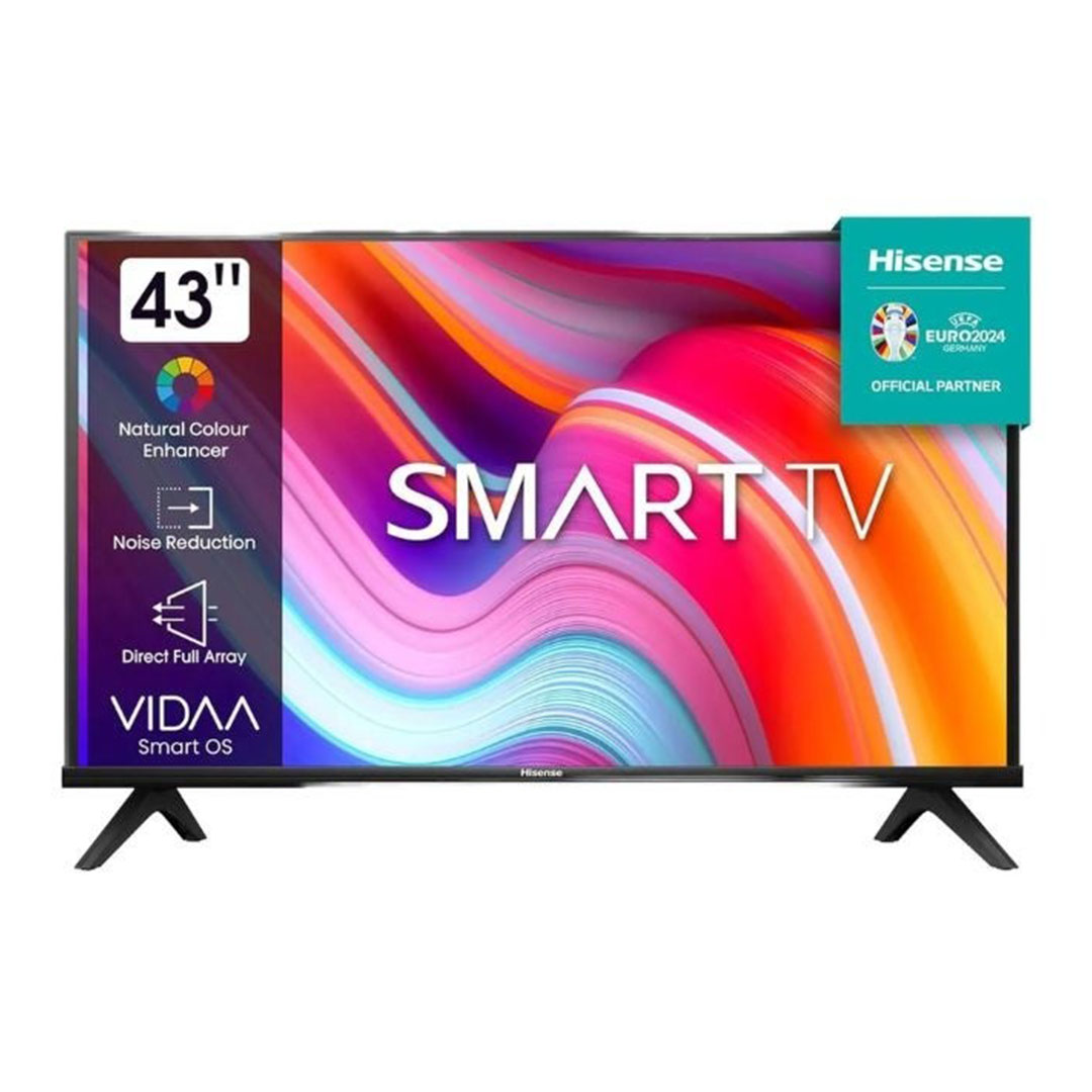 تلفزيون سمارت هايسينس 43 بوصة - LED 4K - نظام تشغيل VIDAA - أسود - 43A4K