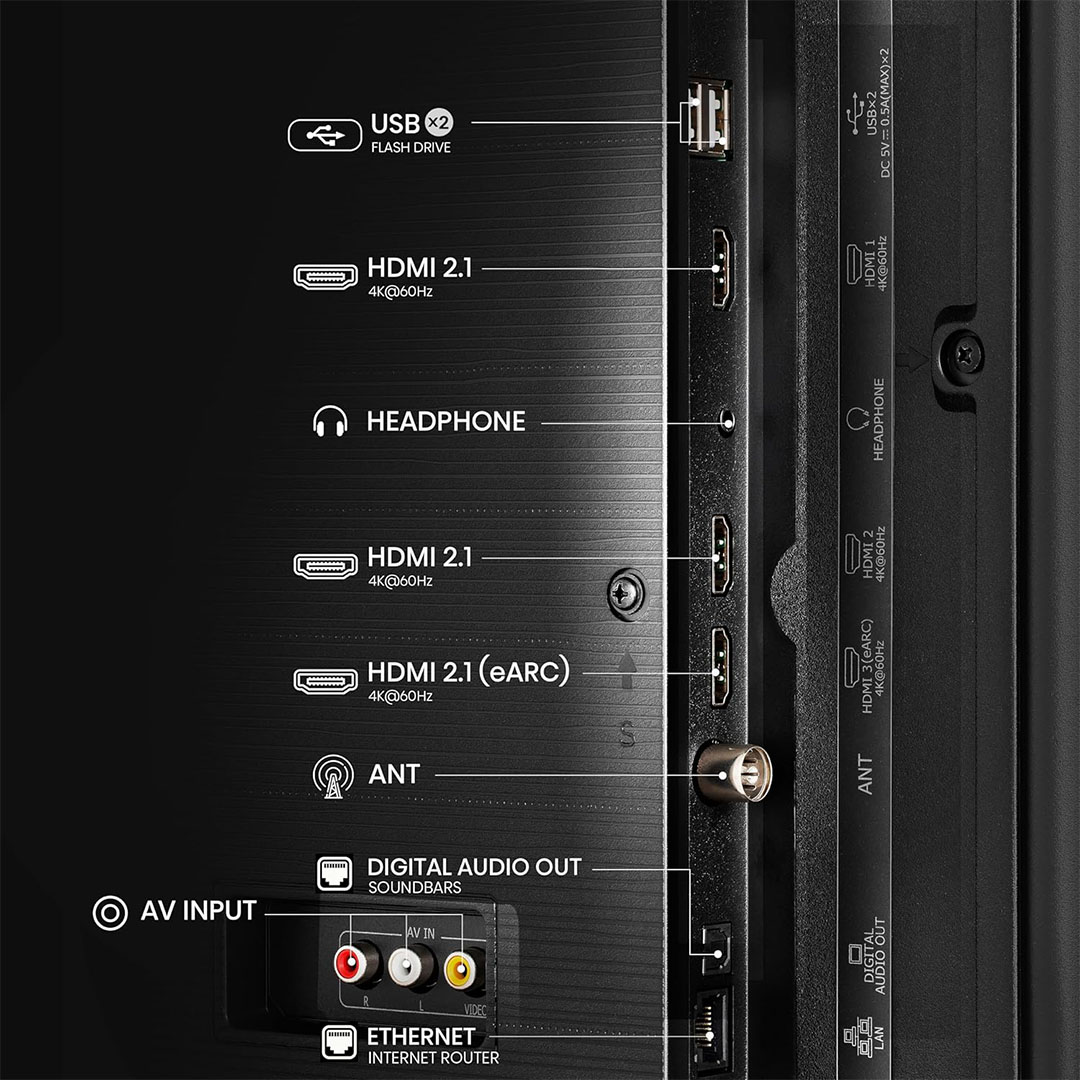 تلفزيون سمارت هايسينس 50 بوصة - 4K UHD - نظام تشغيل VIDAA - أسود - 50A6N