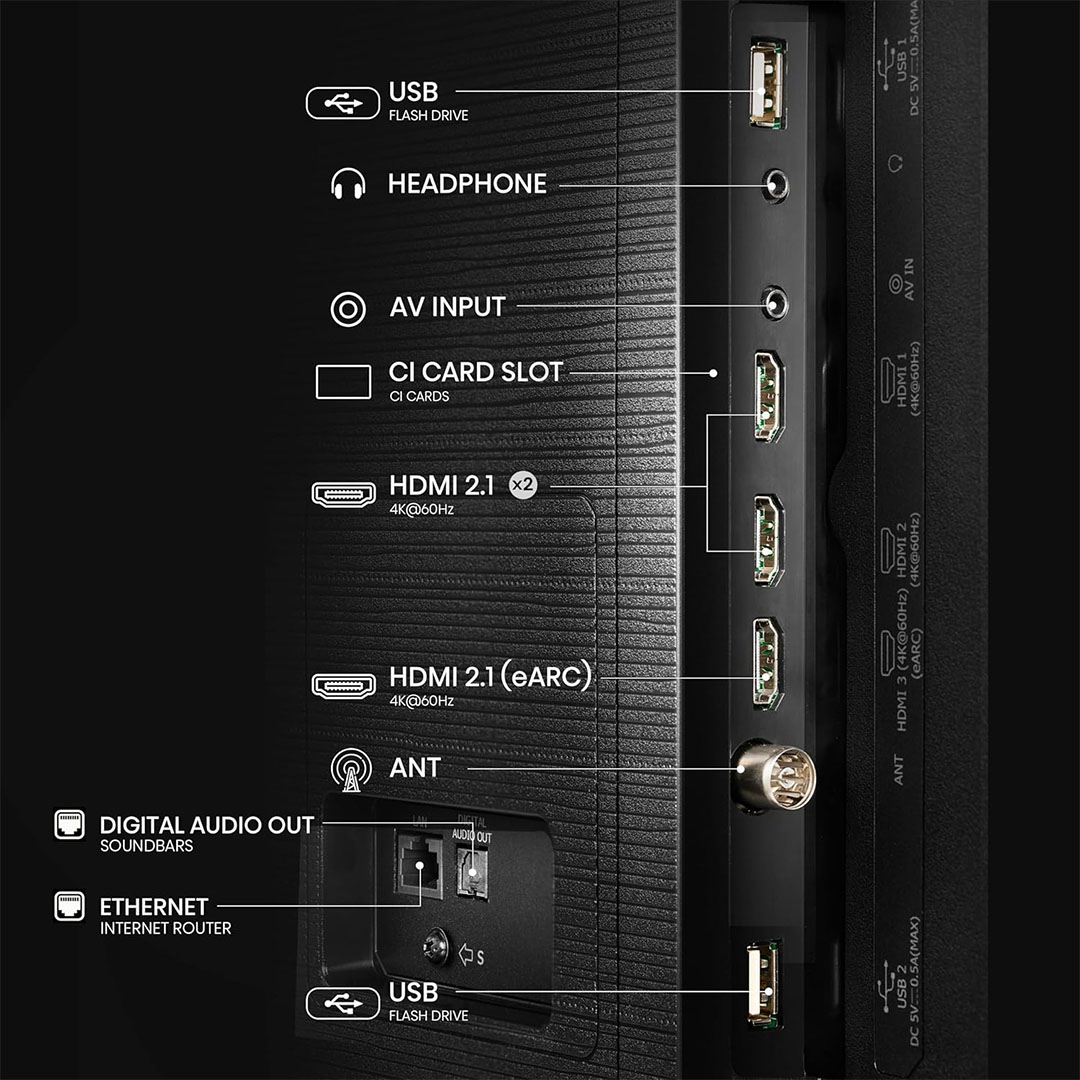 تلفزيون سمارت من هايسنس 55 بوصة - 4K QLED - أسود - 55Q6N