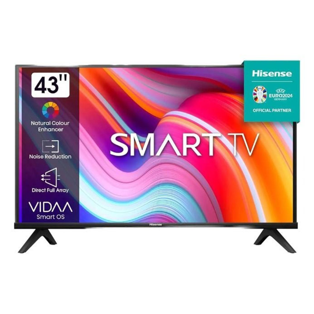 تلفزيون سمارت هايسينس 43 بوصة - LED 4K - نظام تشغيل VIDAA - أسود - 43A4K