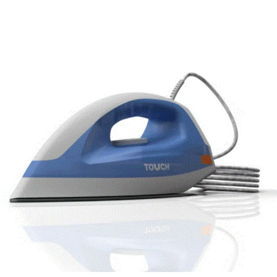 مكواة جافة تاتش الزنوكي - 1600 وات - أزرق / أبيض - 40420