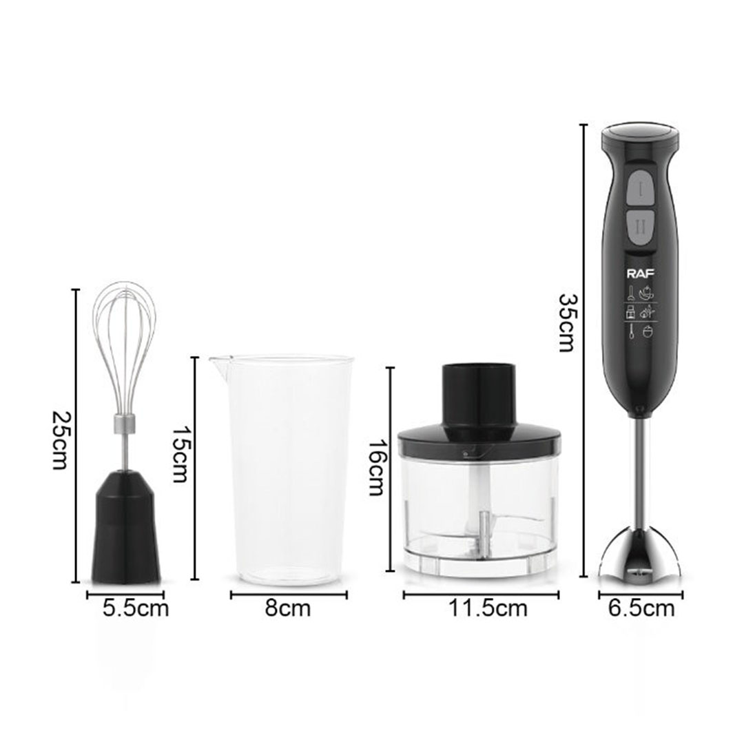 هاند بلندر من راف - 4 * 1 - 800 وات - أسود / فضي - R.327