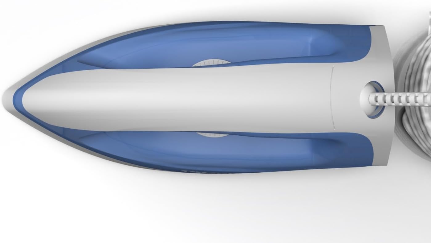 مكواة جافة تاتش الزنوكي - 1600 وات - أزرق / أبيض - 40420