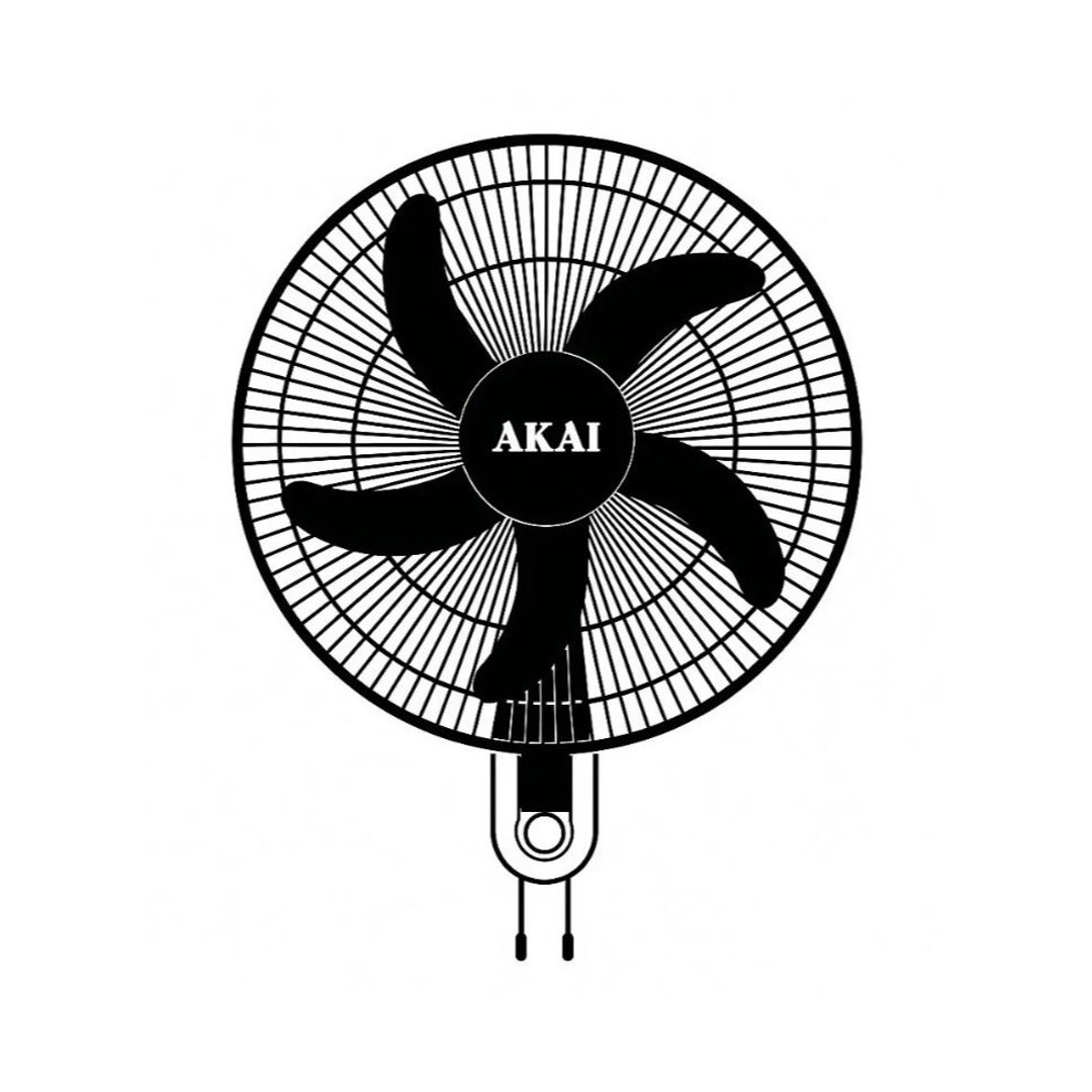مروحة حائط اكاي AK-18WA - 18 بوصة - 3 سرعات - أسود
