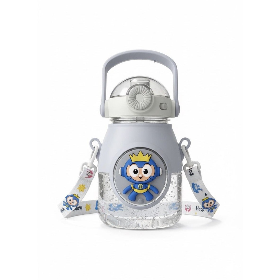 زجاجة أطفال غير قابلة للكسر بشاليموه وحامل وزر أمان - 900 مل