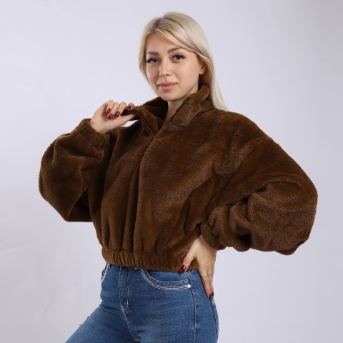 سويت شيرت فرو قصير - جملي