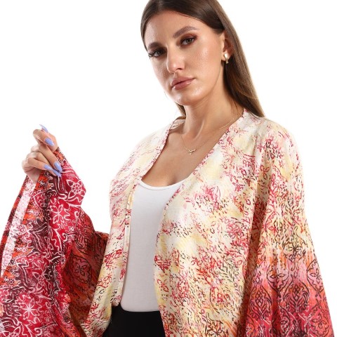 بوليرو بكم واسع متعدد الألوان