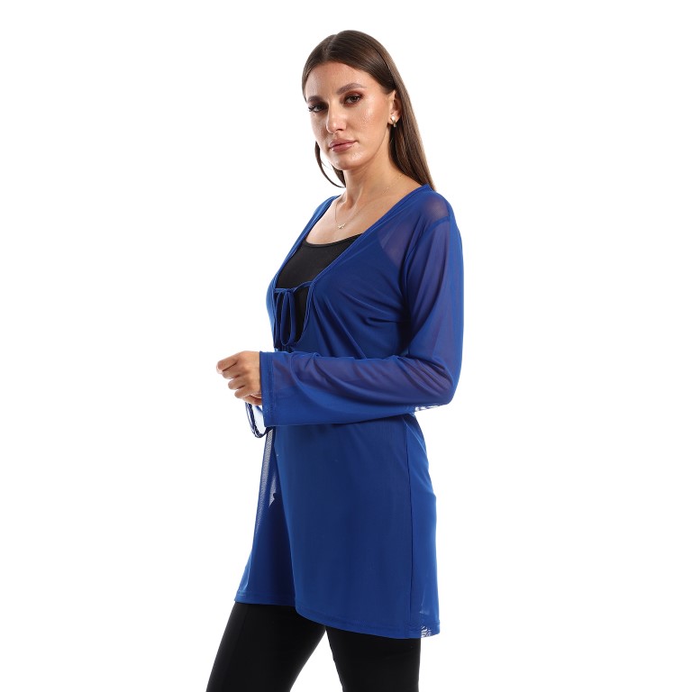 كاش مايوه شفاف عصري - أزرق