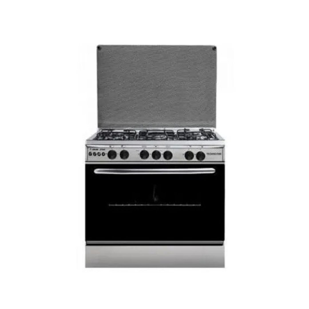 TF-15-SF - بوتاجاز غاز تكنو فاير - 80 سم - 5 شعلة - أسود ستانلس