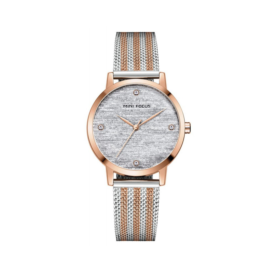 ساعة حريمي كوارتز - فضي/روز جولد - MF0329L