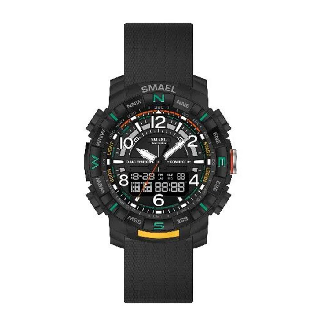 Smael ساعة رجالي رياضية - أسود