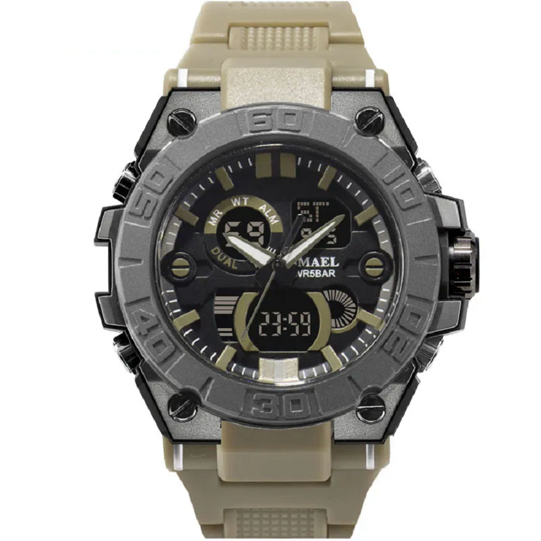 Smael ساعة كاجوال رجالي - بيج